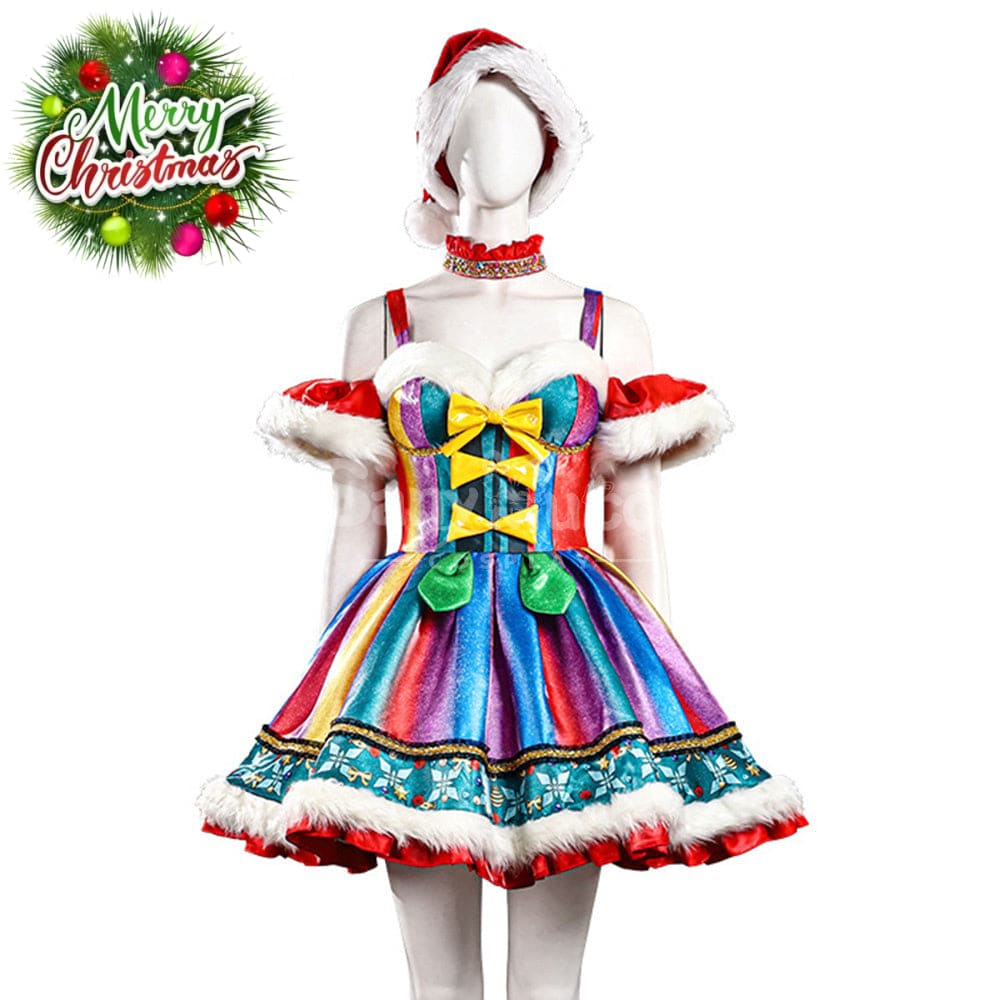 Christmas Star Sparkling Suspender Skirt Outfit New Year’s Costume Cosplay Costumes