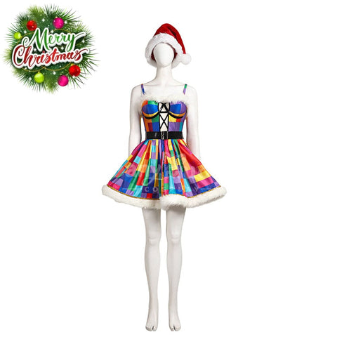 Christmas Star Sparkling Suspender Skirt Outfit New Year’s Costume Cosplay Costumes