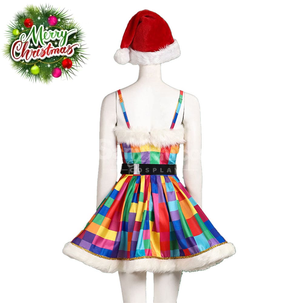 Christmas Star Sparkling Suspender Skirt Outfit New Year’s Costume Cosplay Costumes