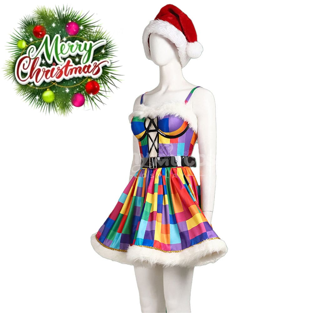 Christmas Star Sparkling Suspender Skirt Outfit New Year’s Costume Cosplay Costumes