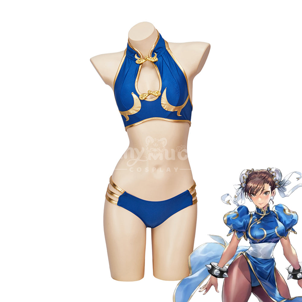 【In Stock】Game Street Fighter Cosplay Chun-Li Swimsuit Cosplay Costume Plus Size