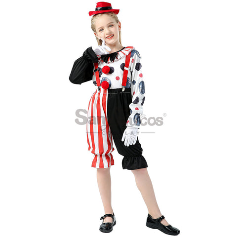 【In Stock】Halloween Cosplay Clown Cosplay Costume Kid Size
