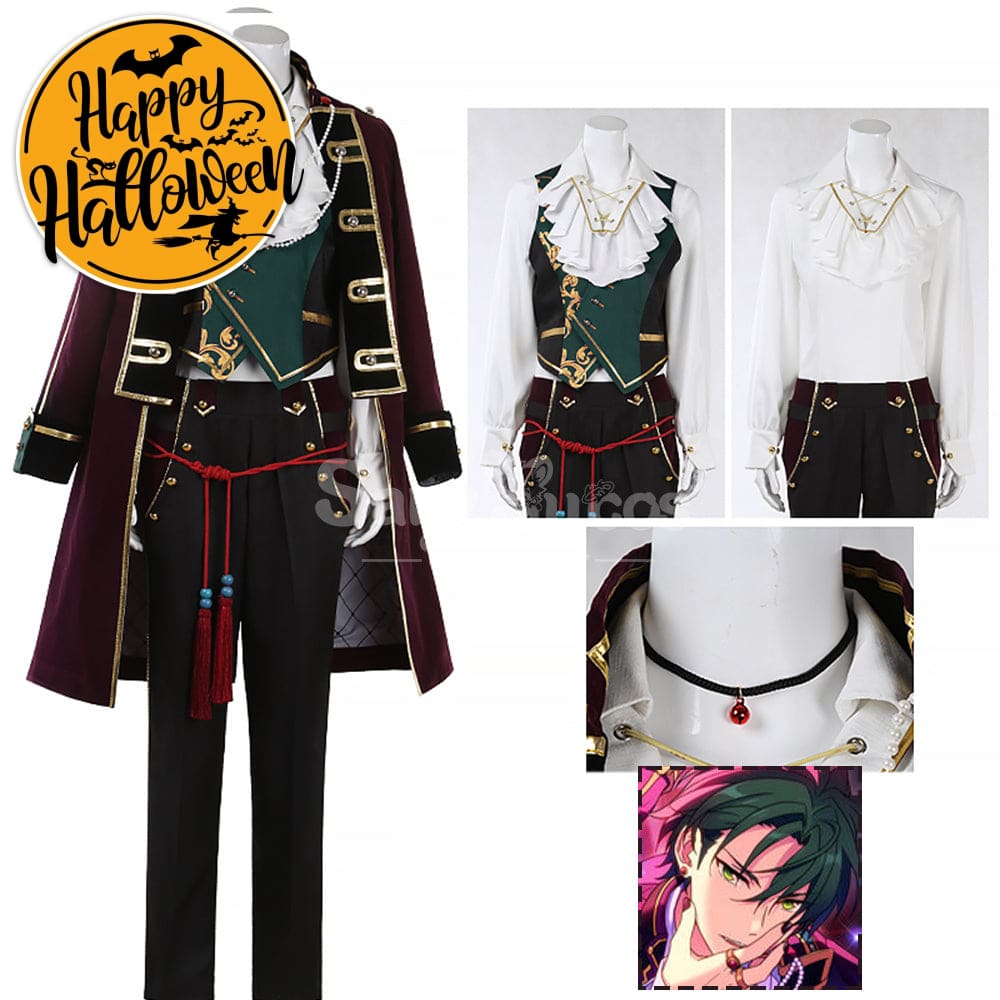 【Custom-Tailor】Game Ensemble Stars Cosplay Scarlet Halloween Akatsuki Costume Keito Hasumi / Xs