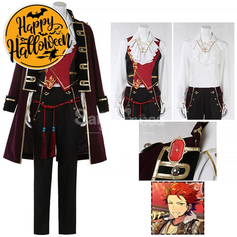 【Custom-Tailor】Game Ensemble Stars Cosplay Scarlet Halloween Akatsuki Costume Kuro Kiryu / Xs