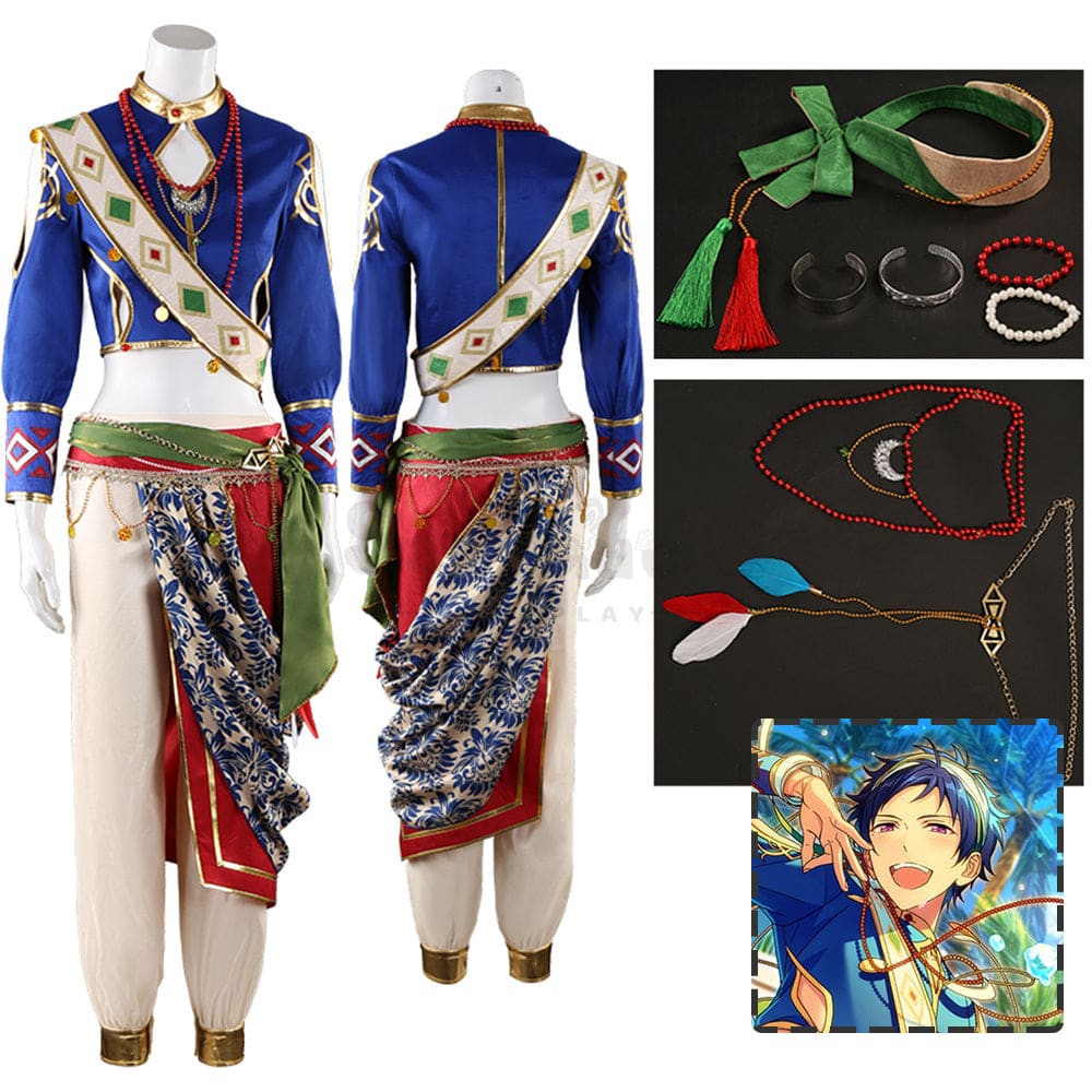 【Custom-Tailor】Game Ensemble Stars Cosplay Summer Vacation Outfit Costume Yuzuru Fushimi (Full