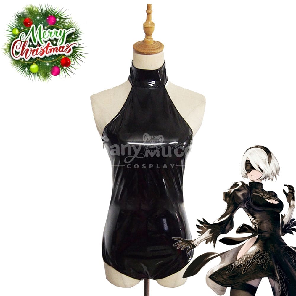 【Custom-Tailor】Game Nier:automata Cosplay Yorha No. 2 Type B Latex Clothing Costume Swimsuit