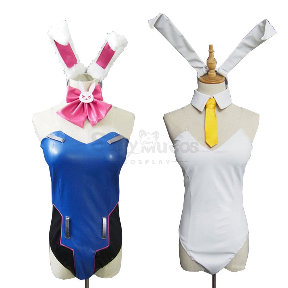 【Custom-Tailor】Game Overwatch 2 Cosplay Bunny Girl D.va Costume Swimsuit Costumes