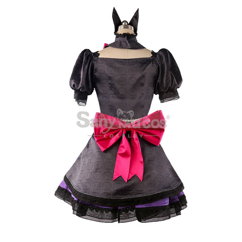 【Custom-Tailor】Game Overwatch D.va Black Catcosplay Costume Dress With Cat Ears Set Cosplay Costumes