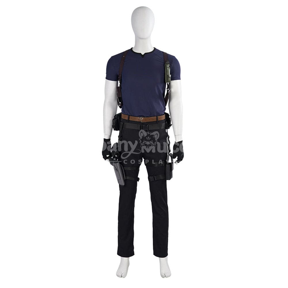 【Custom-Tailor】Game Resident Evil 4 Remake Cosplay Leon Cosplay Costume Full set 1 Jacket not included / S Cosplay