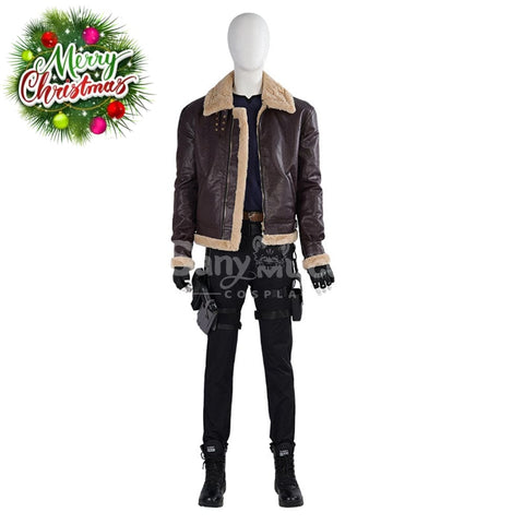 【Custom-Tailor】Game Resident Evil 4 Remake Cosplay Leon Cosplay Costume Full set 2 Jacket included / S Cosplay Costumes