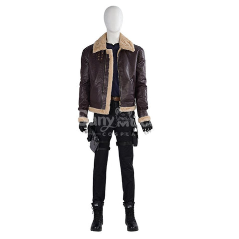 【Custom-Tailor】Game Resident Evil 4 Remake Cosplay Leon Cosplay Costume Full set 2 Jacket included / S Cosplay Costumes