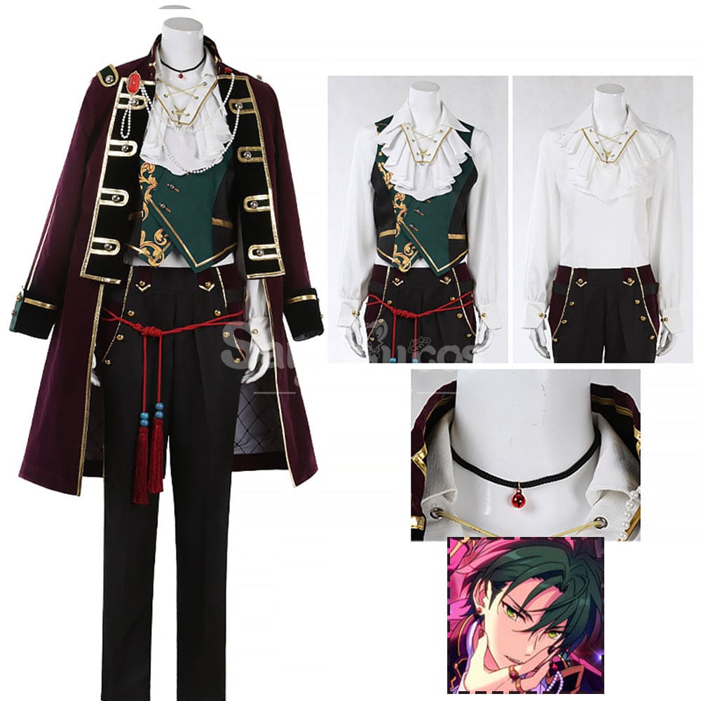 【Custom-Tailor】Game Ensemble Stars Cosplay Scarlet Halloween Akatsuki Costume Keito Hasumi / Xs