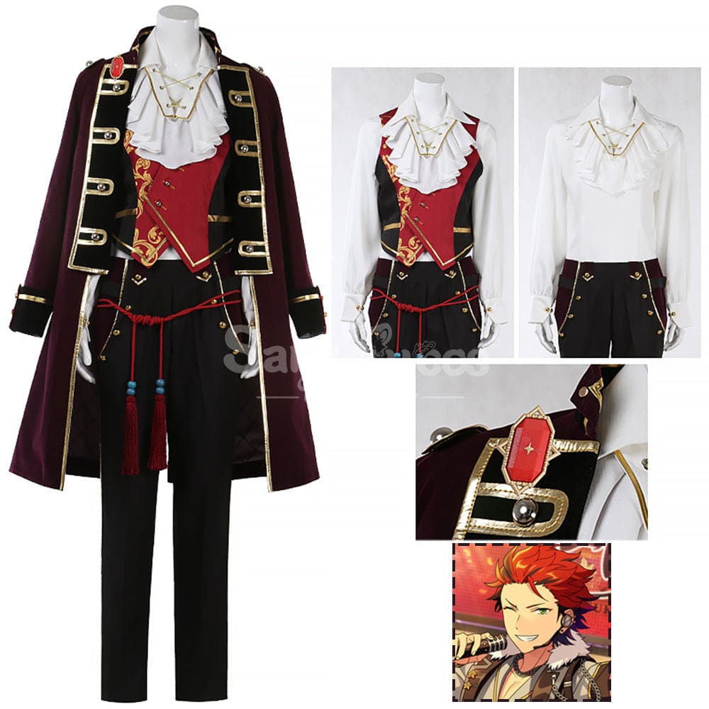 【Custom-Tailor】Game Ensemble Stars Cosplay Scarlet Halloween Akatsuki Costume Kuro Kiryu / Xs