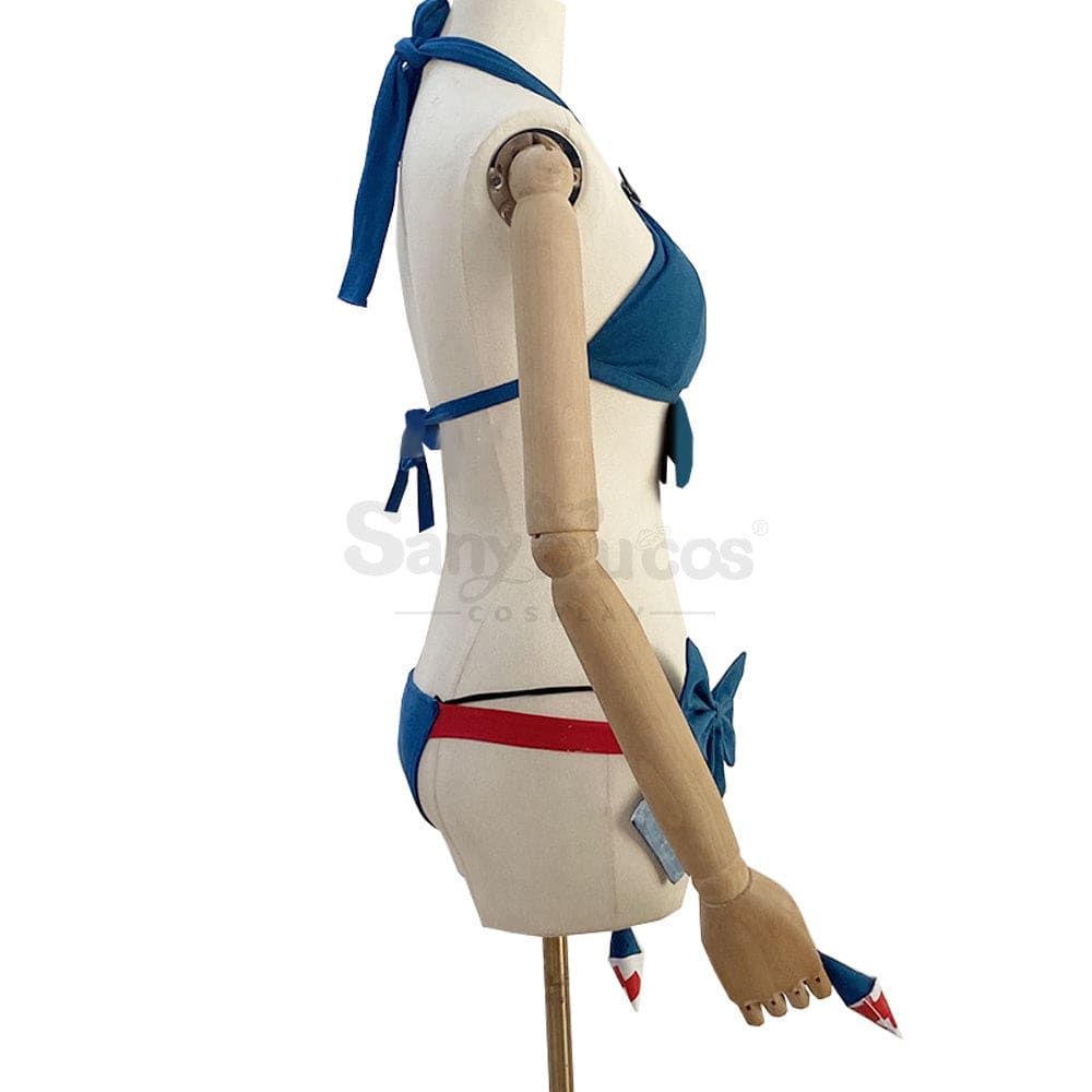 【Custom-Tailor】Vtuber Cosplay Bunny Girl Gawr Gura Costume Swimsuit Costumes