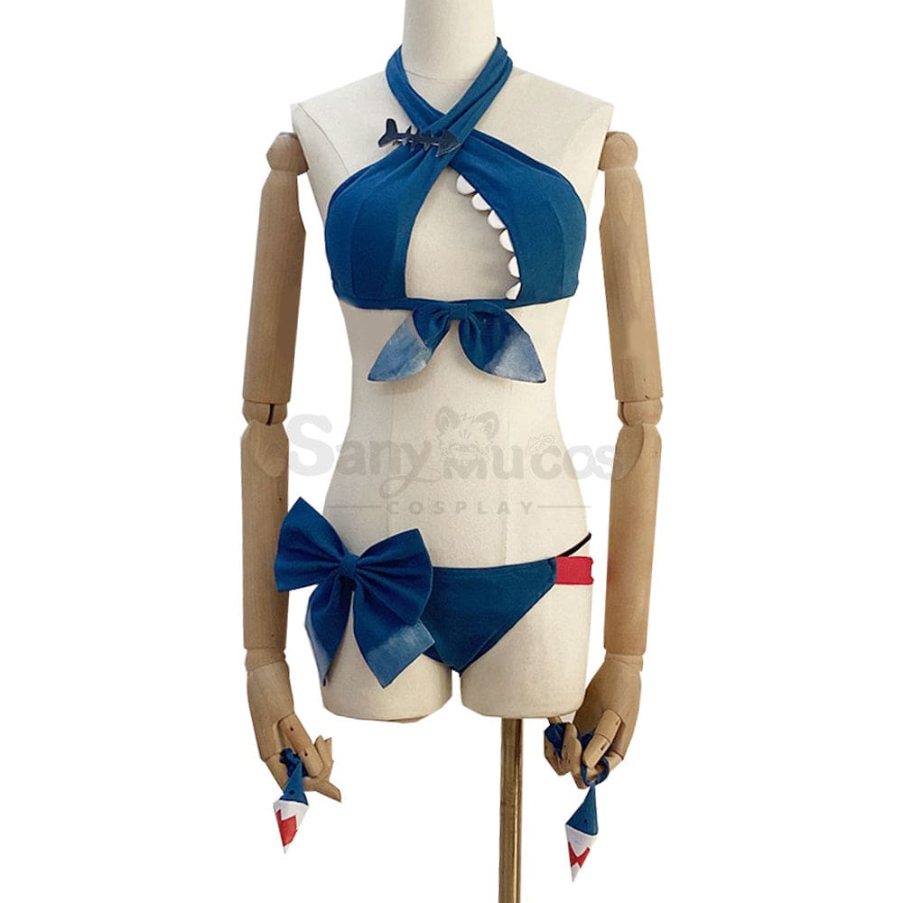 【Custom-Tailor】Vtuber Cosplay Bunny Girl Gawr Gura Costume Swimsuit Costumes