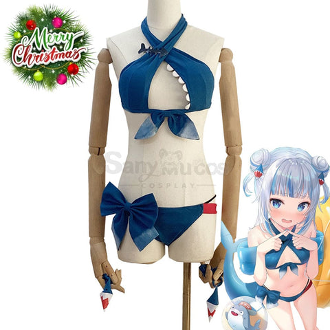 【Custom-Tailor】Vtuber Cosplay Bunny Girl Gawr Gura Costume Swimsuit Costumes