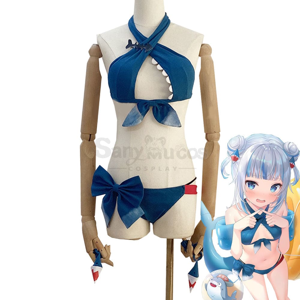 【Custom-Tailor】Vtuber Cosplay Bunny Girl Gawr Gura Costume Swimsuit Costumes