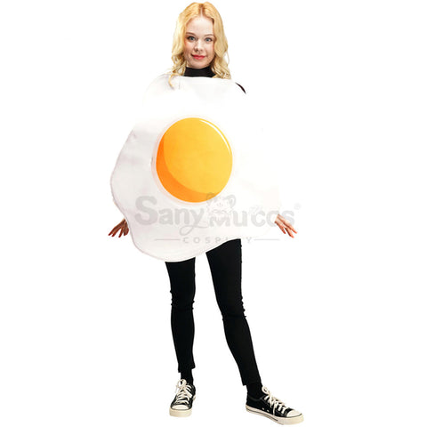 【In Stock】Carnival Cosplay Poached Egg Bacon Adult Men And Women Couples Funny Food Stage