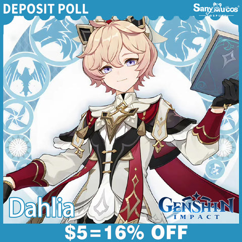 【SanyMuCos Deposit Poll】Game Genshin Impact Cosplay Dahlia Cosplay Costume Premium Edition