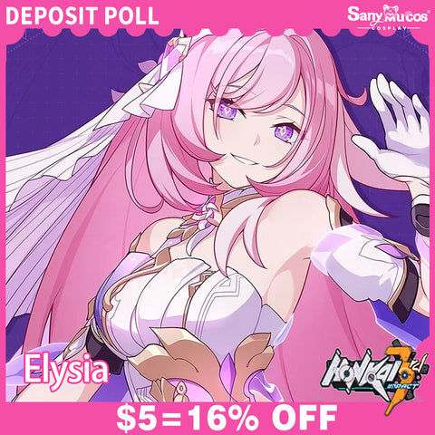 【SanyMuCos Deposit Poll】Game Honkai Impact 3rd Cosplay Elysia Cosplay Costume Premium Edition