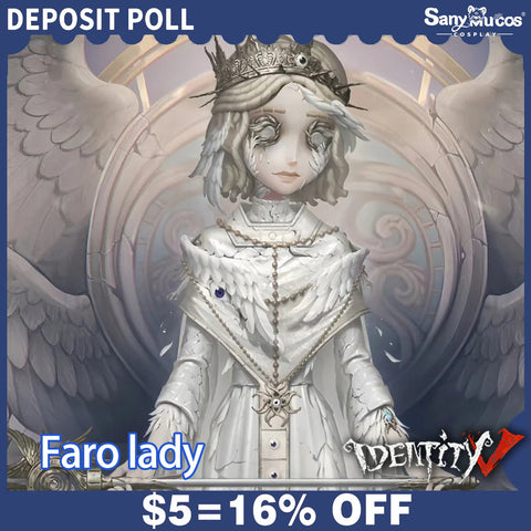 【SanyMuCos Deposit Poll】Game Identity V Cosplay Faro Lady Pale Crown Cosplay Costume Deposit Poll