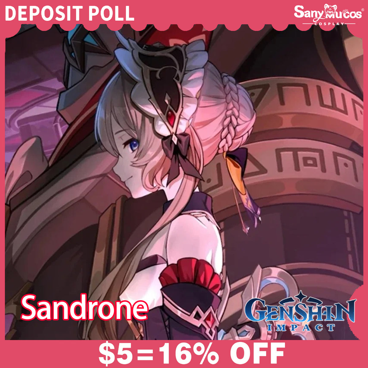 【SanyMuCos Deposit Poll】Game Genshin Impact Cosplay Sandrone Cosplay Costume