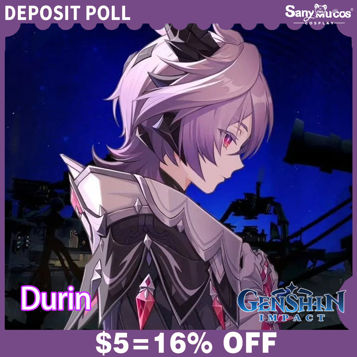 【SanyMuCos Deposit Poll】Game Genshin Impact Cosplay Durin Cosplay Costume