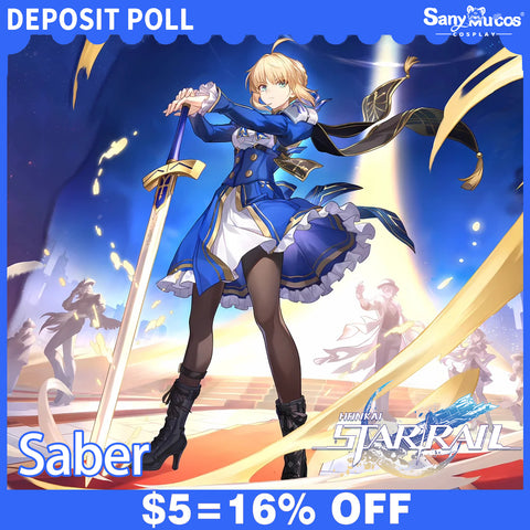 【SanyMuCos Deposit Poll】Game Honkai: Star Rail Fate Grand Order Cosplay Saber Cosplay Costume Premium Edition