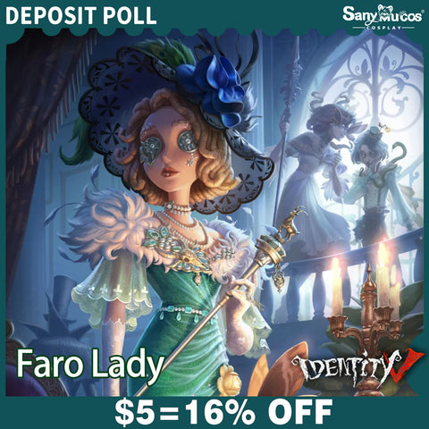 【SanyMuCos Deposit Poll】Game Identity V Cosplay Faro Lady / Evelyn Mora Cosplay Costume