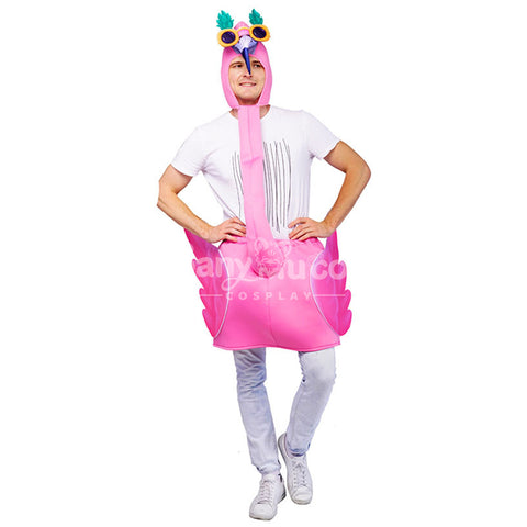 【In Stock】Carnival Cosplay Adult Pink Flamingo Funny Stage Performance Party Cosplay Costume
