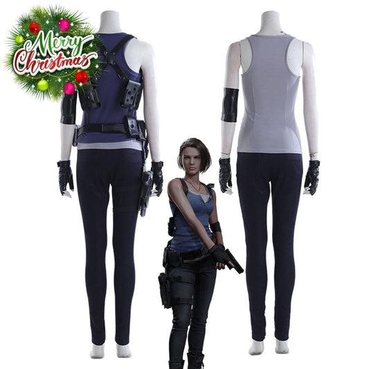 【Flash Sale $188.88 】SanyMuCos Resident Evil 3 Remake Jill Valentine Cosplay Costume M Cosplay Costumes 1000