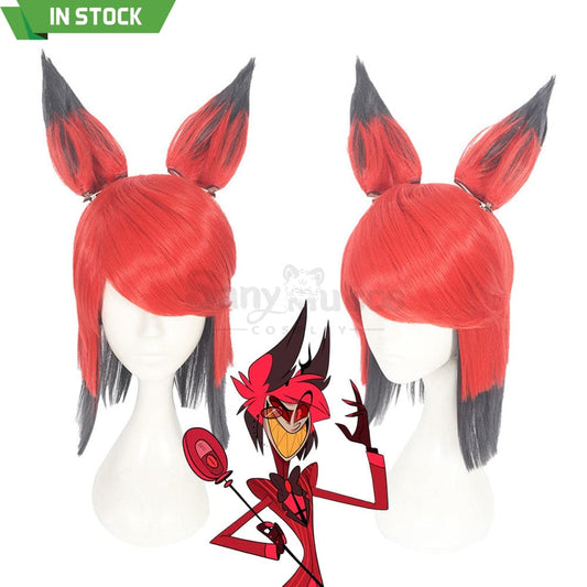 【In Stock】Anime Hazbin Hotel Cosplay Alastor Wig Wigs 1000