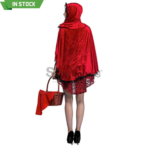 【In Stock】Christmas/Halloween Cosplay Dark Red Riding Hood Costume Adult Size Costumes