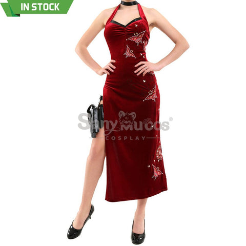 【In Stock】Game Resident Evil 4 Remake Cosplay Ada Wong Cheongsam Costume Costumes