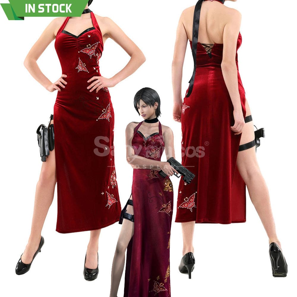 【In Stock】Game Resident Evil 4 Remake Cosplay Ada Wong Cheongsam Costume Costumes