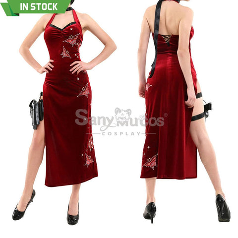 【In Stock】Game Resident Evil 4 Remake Cosplay Ada Wong Cheongsam Costume Costumes