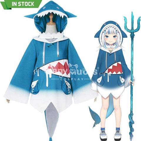 【In Stock】Nijisanji Cosplay Vtuber Gawr Gura Costume Costumes