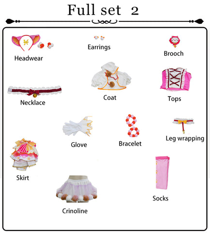 【Pre-Sale】Anime Love Live! School Idol Project Cosplay Umi Sonoda&Honoka Kosaka Cosplay Costume