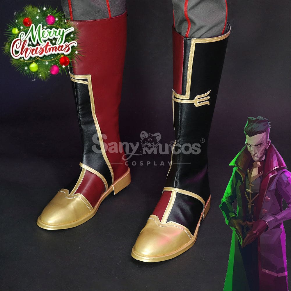 Game Arcane: League Of Legends Cosplay Silco Shoes Boots