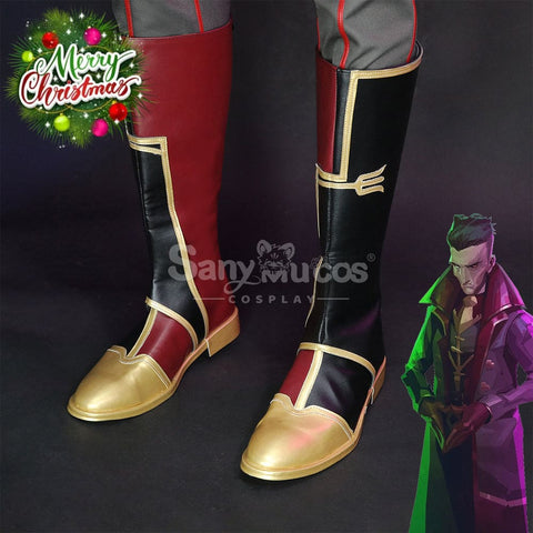 Game Arcane: League Of Legends Cosplay Silco Shoes Boots