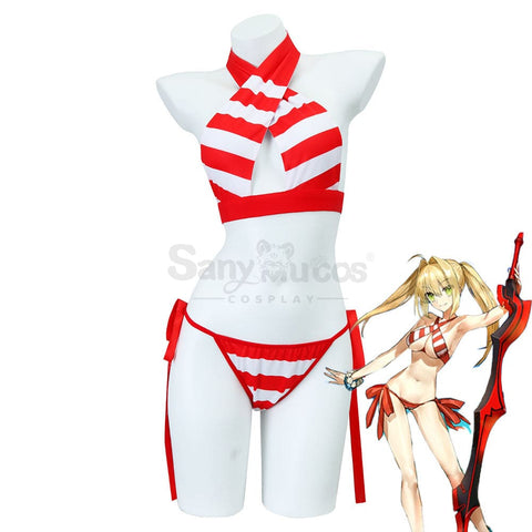 Game Fate Grand Order Cosplay Nero Claudius Bikini Swimsuit Costume Costumes