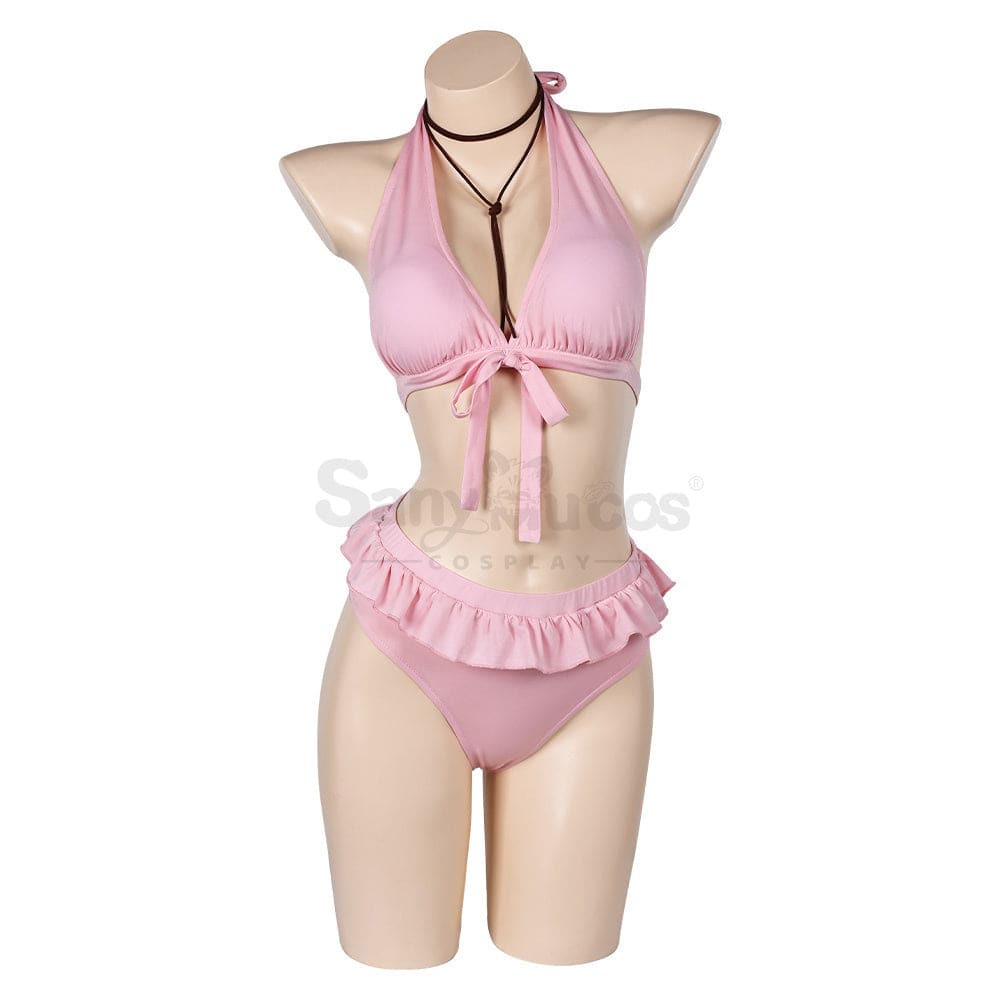 Game Final Fantasy Vii Cosplay Aerith Gainsborough Bikini Swimsuit Costume Costumes