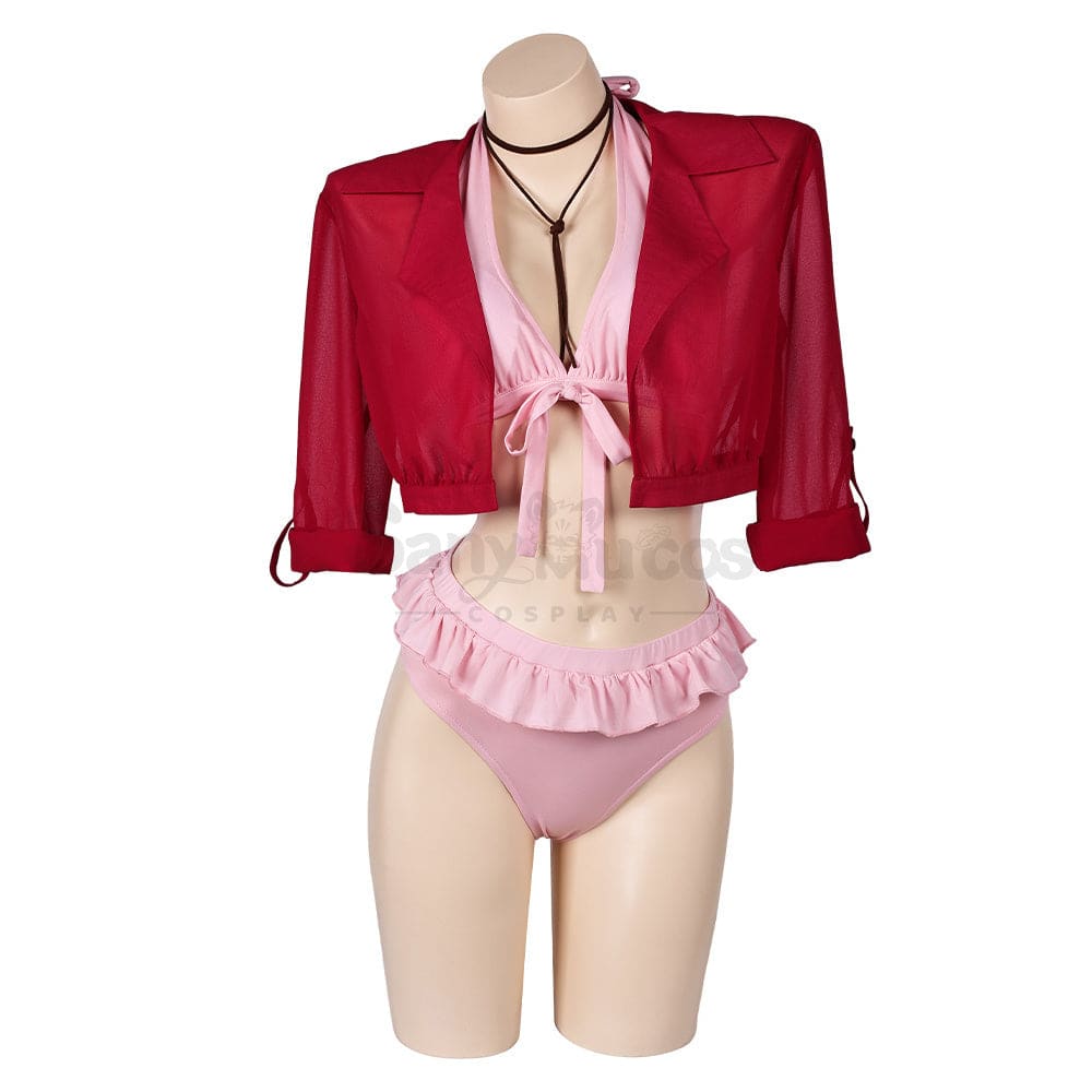 Game Final Fantasy Vii Cosplay Aerith Gainsborough Bikini Swimsuit Costume Costumes