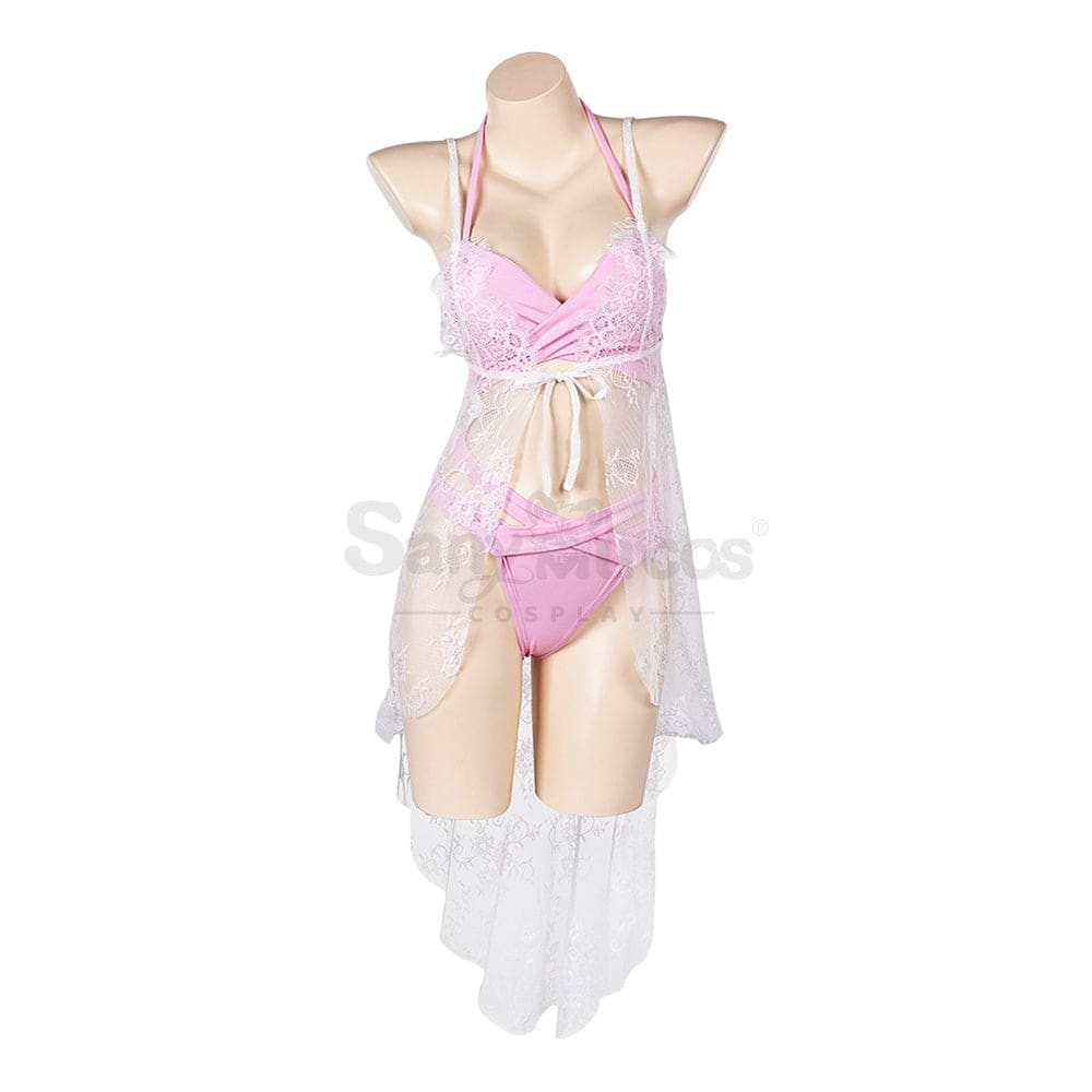 Game Final Fantasy Vii Cosplay Aerith Gainsborough Bikini Swimsuit Dress Costume Costumes