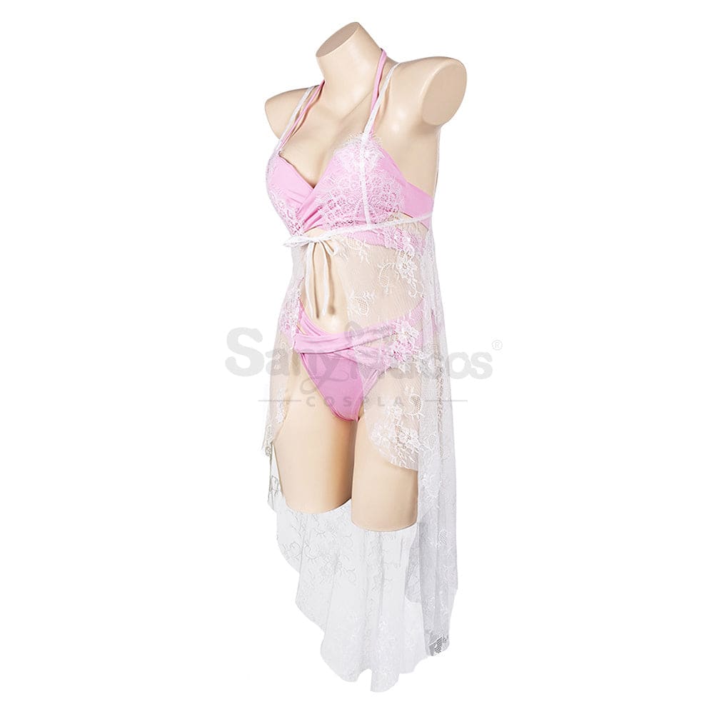 Game Final Fantasy Vii Cosplay Aerith Gainsborough Bikini Swimsuit Dress Costume Costumes