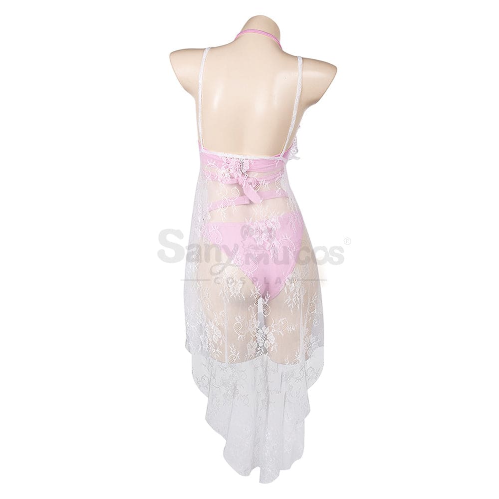 Game Final Fantasy Vii Cosplay Aerith Gainsborough Bikini Swimsuit Dress Costume Costumes