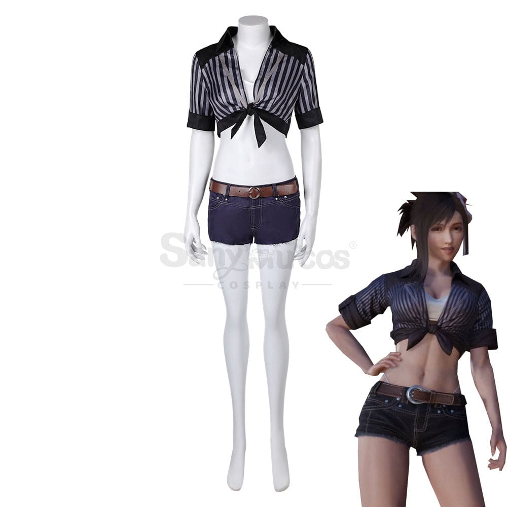 Game Final Fantasy Vii Cosplay Tifa Lockhart Uv Protection Swimsuit Costume Costumes