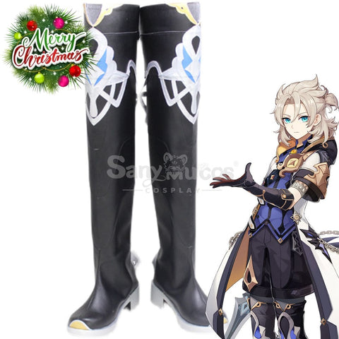 Game Genshin Impact Albedo Cosplay Shoes Boots