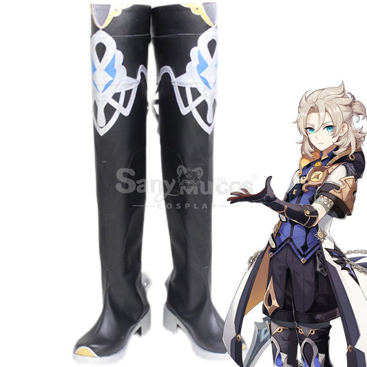 Game Genshin Impact Albedo Cosplay Shoes Boots 1000