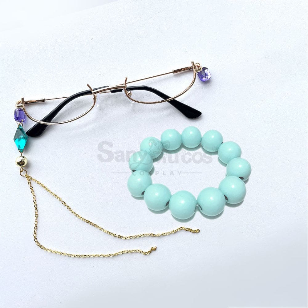 Game Genshin Impact Cosplay Baizhu’s Glasses & Hairpin Accessory Prop